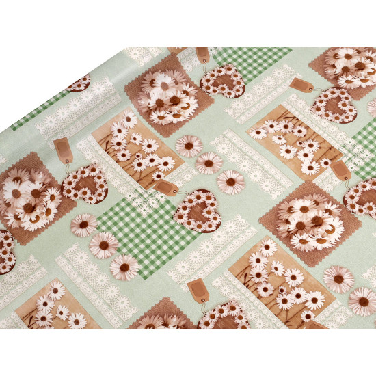 Pvc tablecloth with textile backing - Beige (1 Meter) Pvc tablecloth with textile backing - Beige (1 Meter)