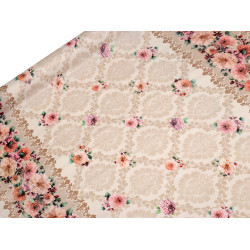 Pvc tablecloth with textile backing - Lightbeige (1 Meter)