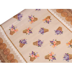 Pvc tablecloth with textile backing - Lightbeige (1 Meter)