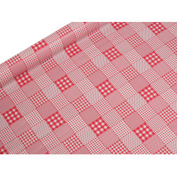 Pvc tablecloth with textile backing - Red (1 Meter)