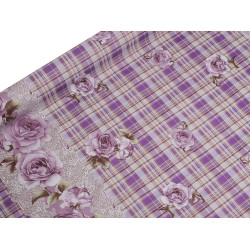 Pvc tablecloth with textile backing - Light purple (1 Meter)