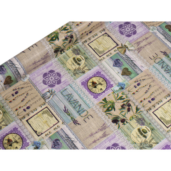 Pvc tablecloth with textile backing - Beige (1 Meter) Pvc tablecloth with textile backing - Beige (1 Meter)