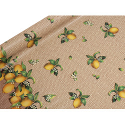 Pvc tablecloth with textile backing - Beige (1 Meter)