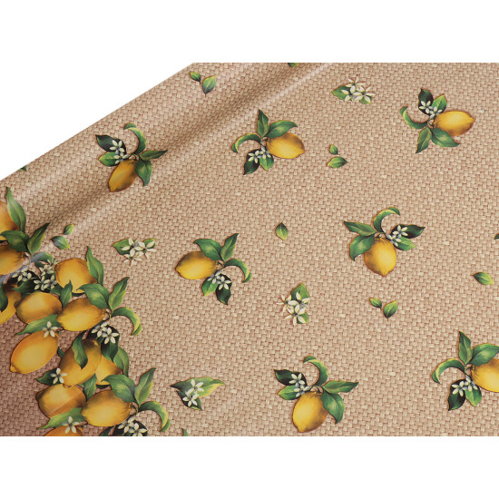 Pvc tablecloth with textile backing - Beige (1 Meter) Pvc tablecloth with textile backing - Beige (1 Meter)
