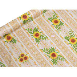 Pvc tablecloth with textile backing - Lightbeige (1 Meter)