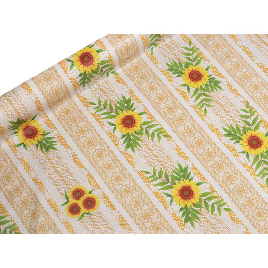 Pvc tablecloth with textile backing - Beige (1 Meter) Pvc tablecloth with textile backing - Beige (1 Meter)