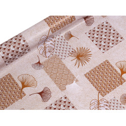 Pvc tablecloth with textile backing - Beige (1 Meter)