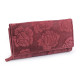 Damen geldbörse aus leder mit blumen - Rot (1 Stück) Damen geldbörse aus leder mit blumen - Rot (1 Stück)