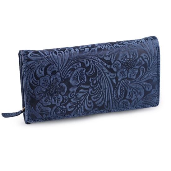 Damen geldbörse aus leder mit blumen - Rot (1 Stück) Damen geldbörse aus leder mit blumen - Rot (1 Stück)