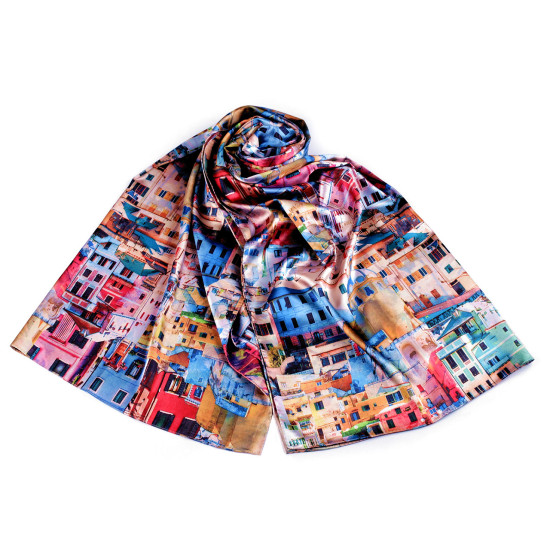 Foulard/sciarpa in raso, dimensioni: 70 x 165 cm - Multicolore (3 Pezzi) Foulard/sciarpa in raso, dimensioni: 70 x 165 cm - Multicolore (3 Pezzi)