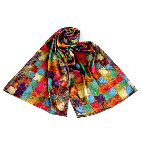 Foulard/sciarpa in raso, dimensioni: 70 x 165 cm - Multicolore (3 Pezzi) Foulard/sciarpa in raso, dimensioni: 70 x 165 cm - Multicolore (3 Pezzi)