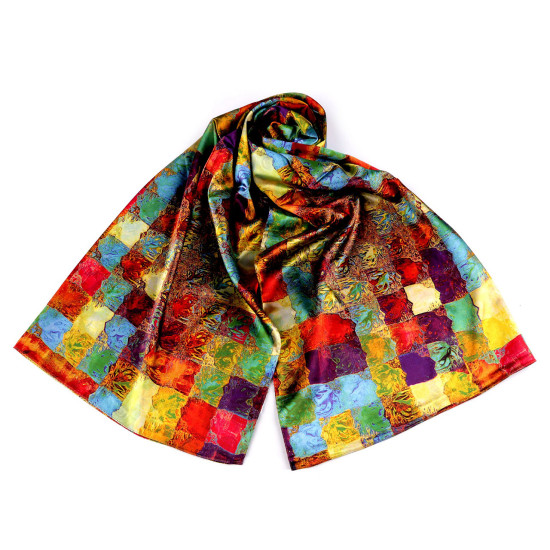 Foulard/sciarpa in raso, dimensioni: 70 x 165 cm - Multicolore (3 Pezzi) Foulard/sciarpa in raso, dimensioni: 70 x 165 cm - Multicolore (3 Pezzi)