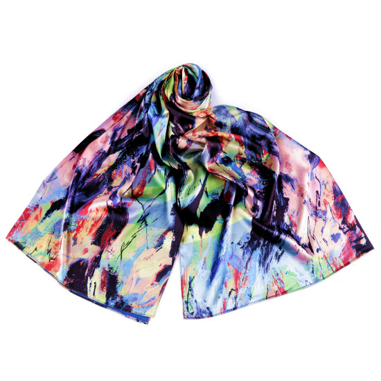 Foulard/sciarpa in raso, dimensioni: 70 x 165 cm - Multicolore (3 Pezzi) Foulard/sciarpa in raso, dimensioni: 70 x 165 cm - Multicolore (3 Pezzi)