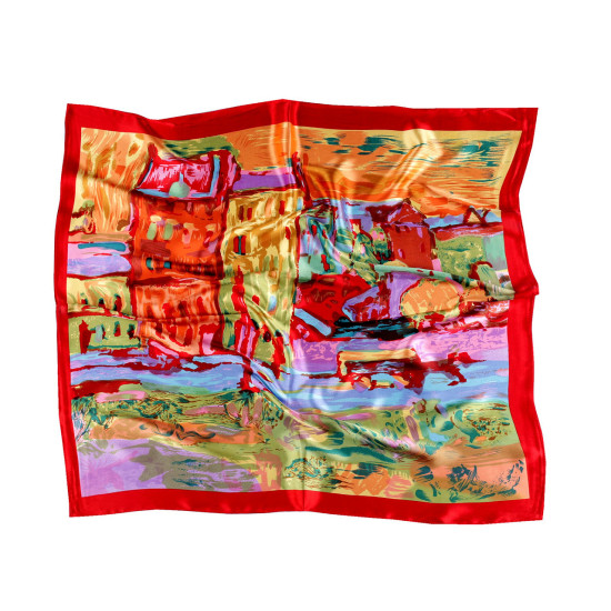 Chusta satynowa 55x55 cm - Czerwony (1 Sztuka) Chusta satynowa 55x55 cm - Czerwony (1 Sztuka)