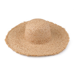 Women's hat for decoration with frayed brim - Ivory (1 Piece)