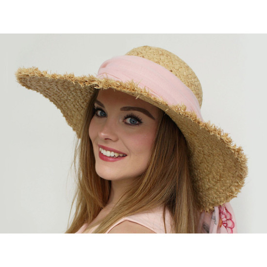 Chapeau de femme avec bord effiloché pour décoration - Ivoire (1 Pièce) Chapeau de femme avec bord effiloché pour décoration - Ivoire (1 Pièce)