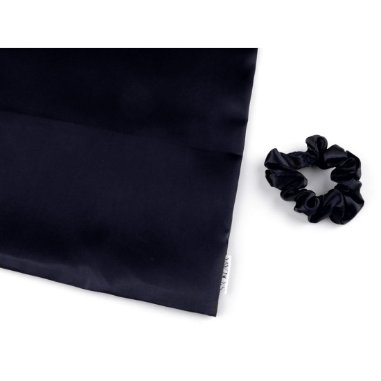 Completo letto, federa in raso ed elastico per capelli - Nero (3 Pezzi) Completo letto, federa in raso ed elastico per capelli - Nero (3 Pezzi)