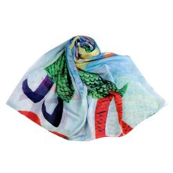 Scarf / shawl 80x180 cm - Light blue (1 Piece)