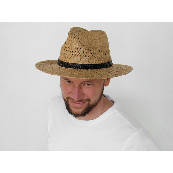 Kapelusz letni słomkowy unisex - Naturalny (3 Sztuki) Kapelusz letni słomkowy unisex - Naturalny (3 Sztuki)