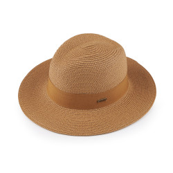 Kapelusz letni słomkowy unisex - Naturalny brąz (1 Sztuka)