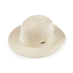 Kapelusz letni słomkowy unisex - Naturalny jasny (1 Sztuka)