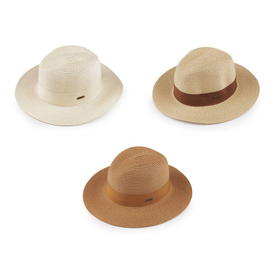Kapelusz letni słomkowy unisex - Naturalny (3 Sztuki) Kapelusz letni słomkowy unisex - Naturalny (3 Sztuki)
