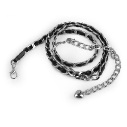 Damen-metallgürtel geflochten, breite 0,9 cm - Schwarz (1 Stück)