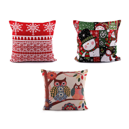 Christmas tapestry pillow cover 46x46 cm - Red (1 Piece) Christmas tapestry pillow cover 46x46 cm - Red (1 Piece)