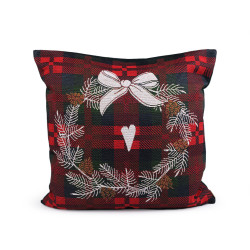 Christmas tapestry pillow cover 46x46 cm - Red (1 Piece)