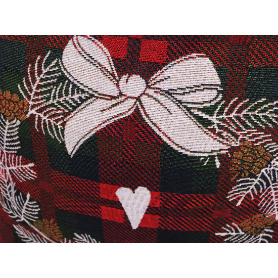 Christmas tapestry pillow cover 46x46 cm - Red (1 Piece) Christmas tapestry pillow cover 46x46 cm - Red (1 Piece)