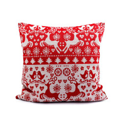 Christmas tapestry pillow cover 46x46 cm - Red (1 Piece)