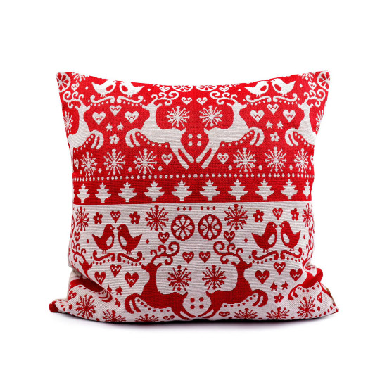 Christmas tapestry pillow cover 46x46 cm - Red (1 Piece) Christmas tapestry pillow cover 46x46 cm - Red (1 Piece)