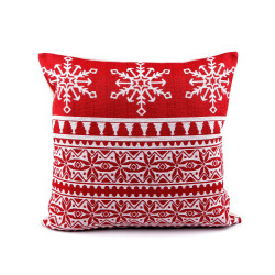 Christmas tapestry pillow cover 46x46 cm - Red (1 Piece)
