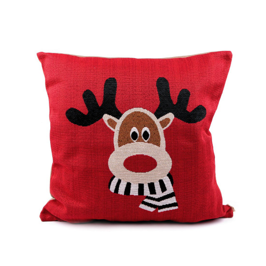 Christmas tapestry pillow cover 46x46 cm - Red (1 Piece) Christmas tapestry pillow cover 46x46 cm - Red (1 Piece)