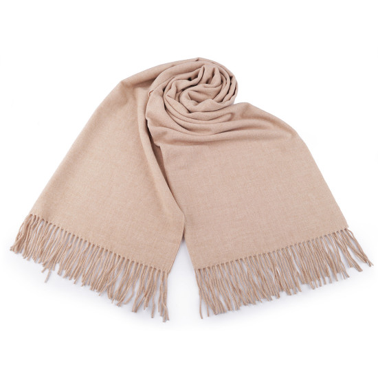 Écharpe/châle d’hiver avec franges, 65 x 190 cm - Crème clair (1 Pièce) Écharpe/châle d’hiver avec franges, 65 x 190 cm - Crème clair (1 Pièce)
