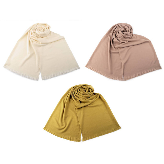 Chusta / pled 70x205 cm - Beżowa camel (4 Sztuki)