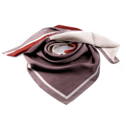 Satin scarf, silk hair wrapping scarf 90x90 cm - Darkbeige (1 Piece)