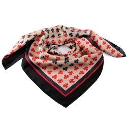 Satin scarf, silk hair wrapping scarf 90x90 cm - Beige (1 Piece)