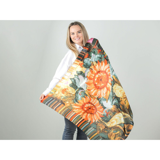 Foulard in raso, sciarpa avvolgente, in seta, dimensioni: 90 x 90 cm - Beige chiaro (3 Pezzi) Foulard in raso, sciarpa avvolgente, in seta, dimensioni: 90 x 90 cm - Beige chiaro (3 Pezzi)