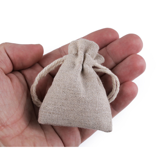 Bolsa de regalo de lino 6x8 cm - Arpillera (10 Piezas) Bolsa de regalo de lino 6x8 cm - Arpillera (10 Piezas)