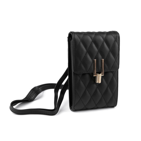 Crossbody-geldbörse mit handytasche, 11 x 17 cm - Schwarz (1 Stück) Crossbody-geldbörse mit handytasche, 11 x 17 cm - Schwarz (1 Stück)