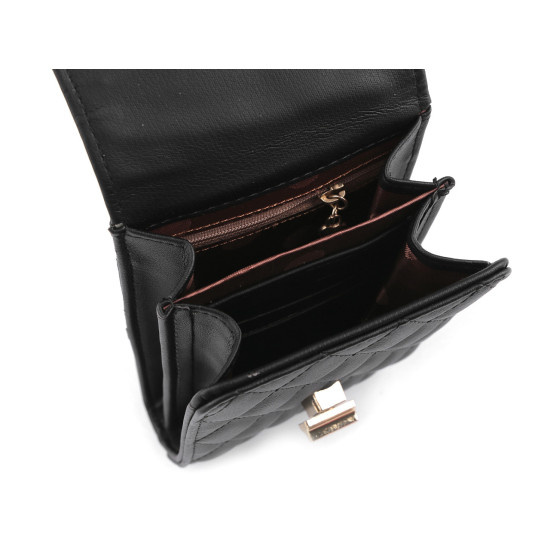 Crossbody-geldbörse mit handytasche, 11 x 17 cm - Schwarz (1 Stück) Crossbody-geldbörse mit handytasche, 11 x 17 cm - Schwarz (1 Stück)