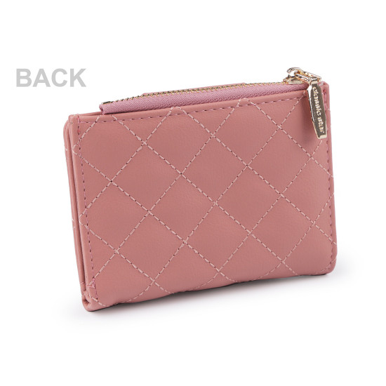 Damen geldbörse gesteppt 9 x 12 cm - Grau-trüb (1 Stück) Damen geldbörse gesteppt 9 x 12 cm - Grau-trüb (1 Stück)