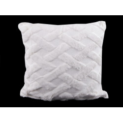 Poszewka na poduszkę 45x45 cm pluszowa - White (2 Sztuki)
