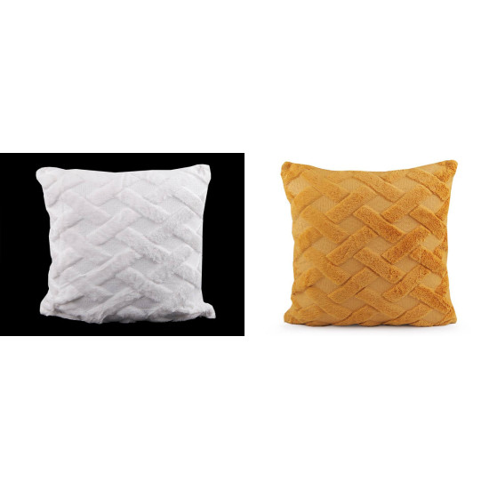 Poszewka na poduszkę 45x45 cm pluszowa - White (2 Sztuki) Poszewka na poduszkę 45x45 cm pluszowa - White (2 Sztuki)