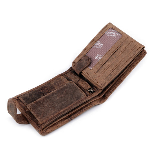 Férfi pénztárca bőr, halásznak, motorosnak 9,5x12 cm - Barna konyak (1 Darab) Férfi pénztárca bőr, halásznak, motorosnak 9,5x12 cm - Barna konyak (1 Darab)