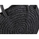Crocheted raffia handbag with zipper 33x37 cm - Ecru light (1 Piece) Crocheted raffia handbag with zipper 33x37 cm - Ecru light (1 Piece)