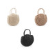 Crocheted raffia handbag with zipper 33x37 cm - Ecru light (1 Piece) Crocheted raffia handbag with zipper 33x37 cm - Ecru light (1 Piece)