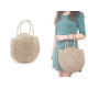 Crocheted raffia handbag with zipper 33x37 cm - Ecru light (1 Piece) Crocheted raffia handbag with zipper 33x37 cm - Ecru light (1 Piece)