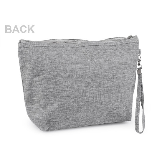 Cosmetic bag / polyester case 20x30 cm - Grey (4 Pieces) Cosmetic bag / polyester case 20x30 cm - Grey (4 Pieces)